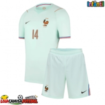 Camisa de Futebol França Adrien Rabiot #14 Equipamento Secundário Infantil Mundo 2026 Manga Curta (+ Calças curtas)